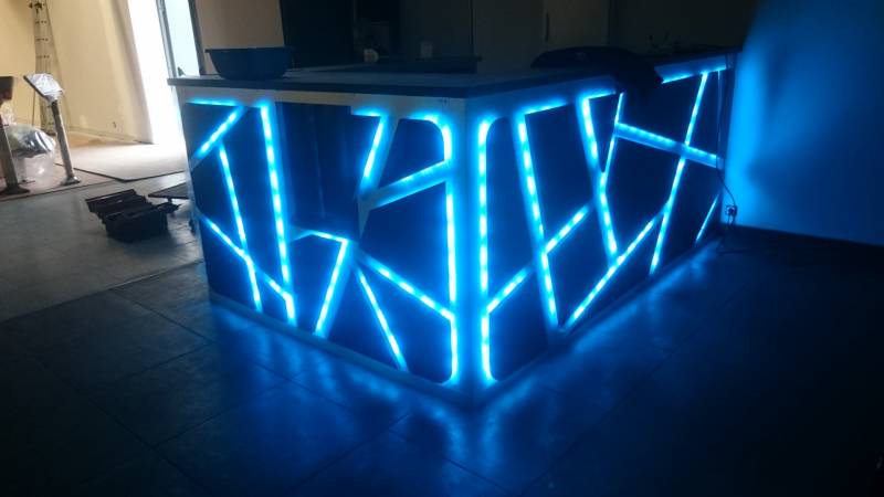 comptoir sur mesure lumineux cabries