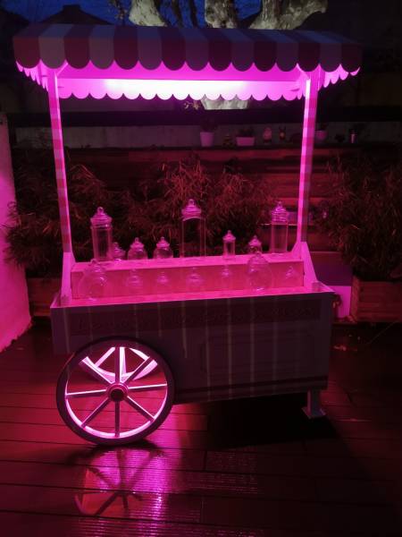 candy bar - bar à bonbons lumineux pour organisateur de mariage marseille