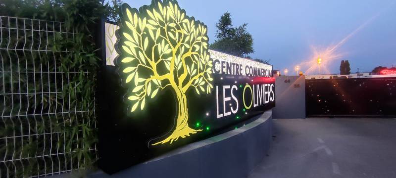 Enseigne caisson lumineux port de bouc