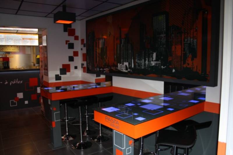 table haute sur mesure lumineuse plan de campagne