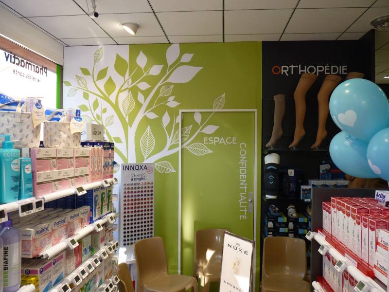 Devanture décoration adhésive Pharmacie Alès