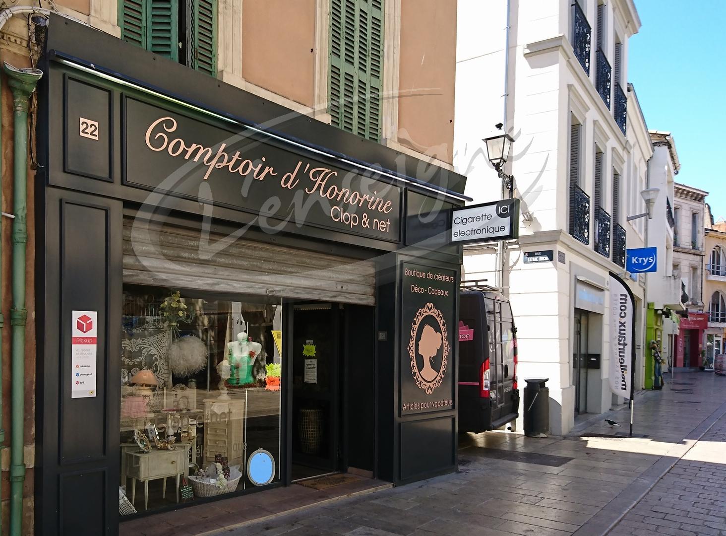 Lettres reliefs aluminium dibond effet cuivre à Marseille