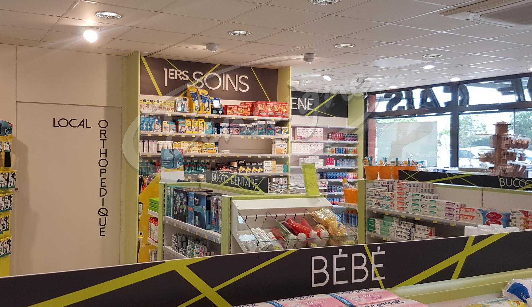 Signalétique pour l'interieur de pharmacie à Fréjus